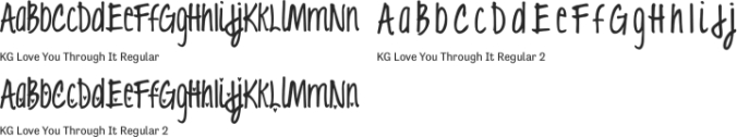 KG Love You Through It Font Preview