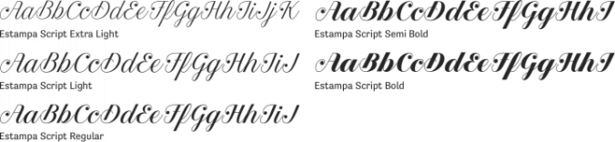 Estampa Script Font Preview