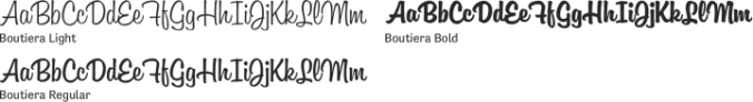 Boutiera Font Preview