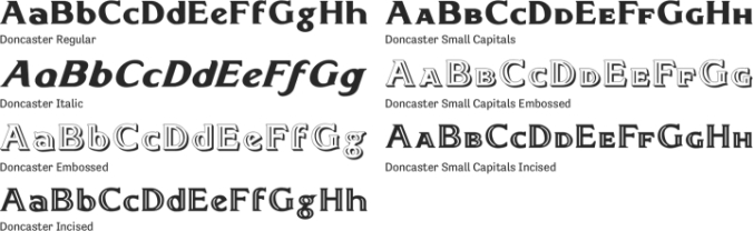 Doncaster Font Preview