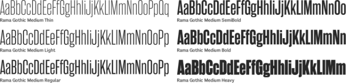 Rama Gothic M Font Preview