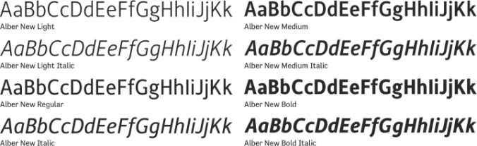 Alber New Font Preview