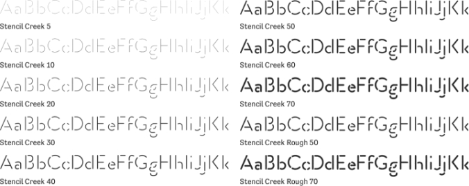 Stencil Creek Font Preview
