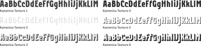 Kamenica Texture Font Preview