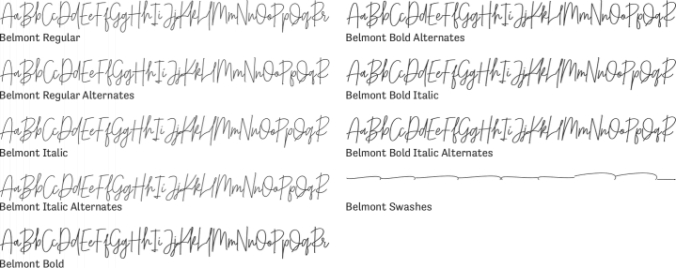 Belmont Font Preview