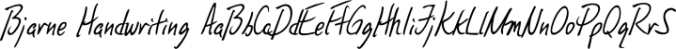 Bjarne Handwriting Font Preview