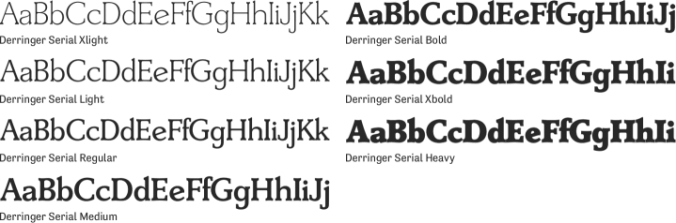 Derringer Serial Font Preview