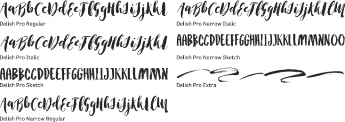Delish Pro Font Preview