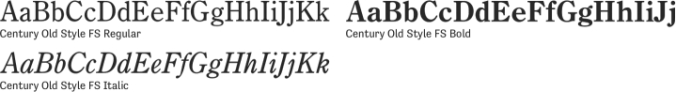 Century Old Style FS Font Preview
