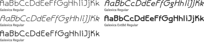 Galexica Font Preview