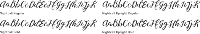 Nightcall Font Preview
