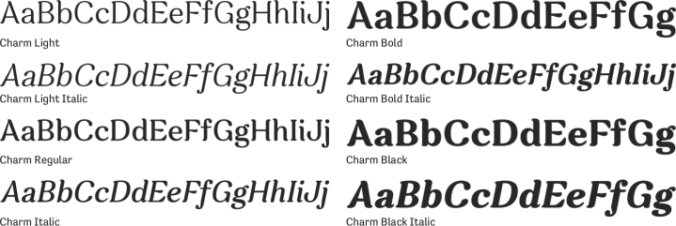 Charm Font Preview