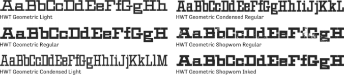 HWT Geometric Font Preview