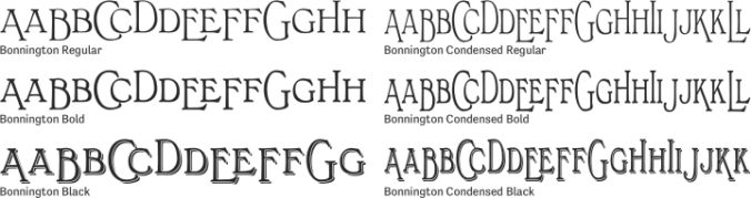 Bonnington Black Font Preview