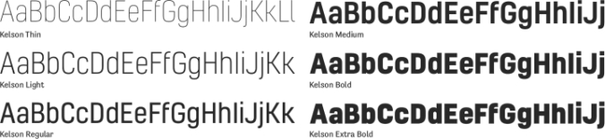 Kelson Font Preview