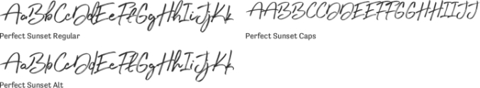 Perfect Sunset Font Preview