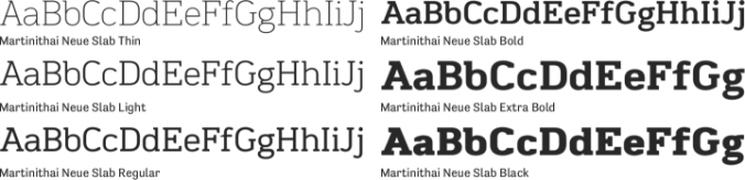 Martinithai Neue Slab Font Preview