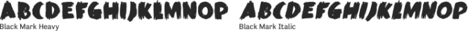 Black Mark Font Preview