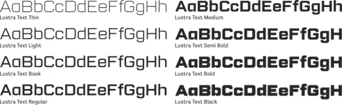 Lustra Text Font Preview