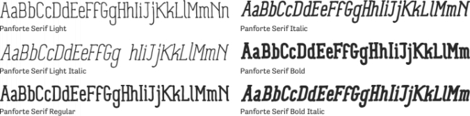 Panforte Serif Font Preview