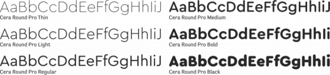 Cera Round Pro Font Preview