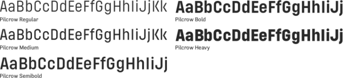 Pilcrow Font Preview