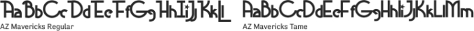 AZ Mavericks Font Preview