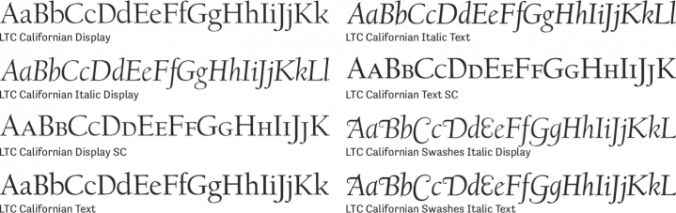 LTC Californian Font Preview