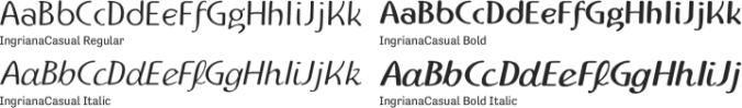 IngrianaCasual Font Preview