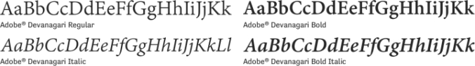 Adobe Devanagari Font Preview