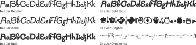 In a Jar Font Preview