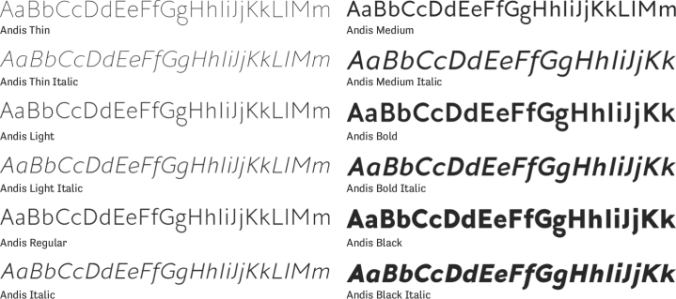 Andis font download