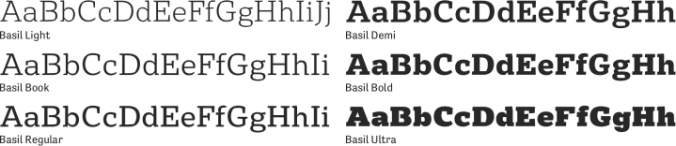Basil Font Preview