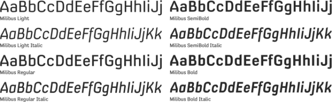 Milibus Font Preview