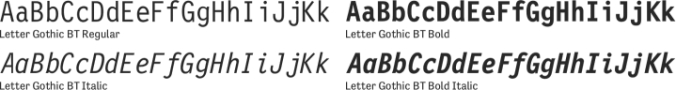 Letter Gothic 12 Pitch Font Preview