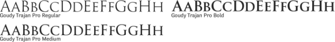 Goudy Trajan Pro Font Preview