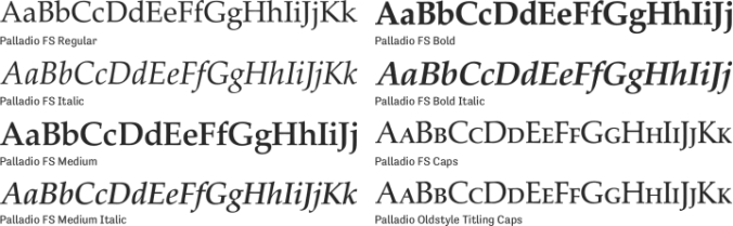 Palladio FS Font Preview