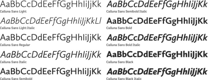 Calluna Sans Font Preview