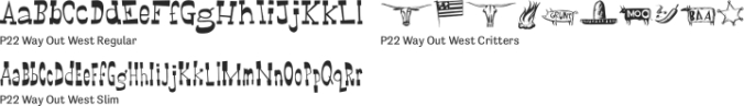 P22 Way Out West Font Preview