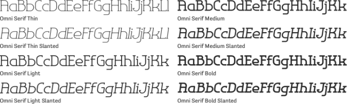 Omni Serif Font Preview