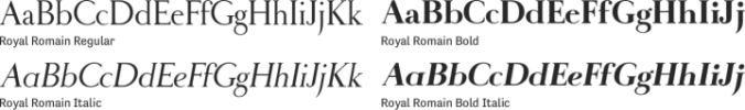 Royal Romain Font Preview