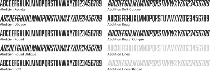 Abolition Font Preview