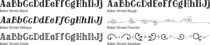 Baker Street Font Preview