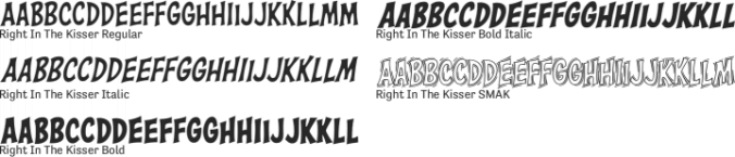 Right In The Kisser font download