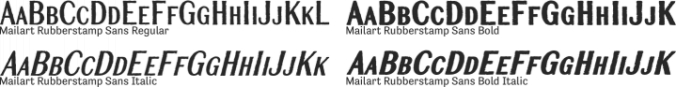 Mailart Rubberstamp Sans Font Preview