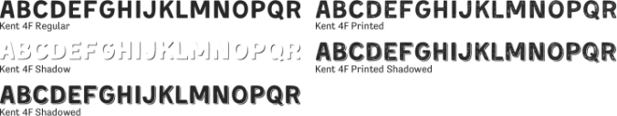Kent 4F Font Preview