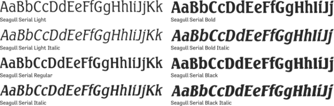 Seagull Serial font download