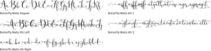 Butterfly Waltz Font Preview
