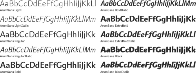 ArumSans Font Preview