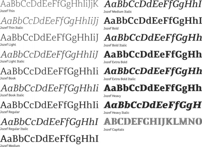 Jozef Font Preview